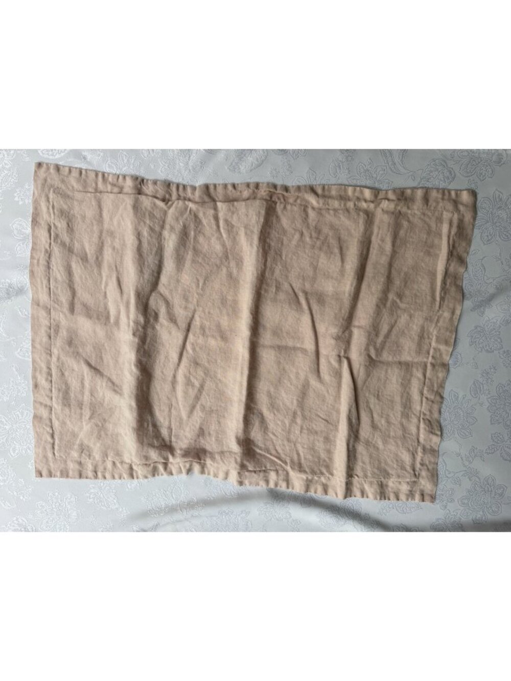 SIJO Single Full Queen Pillowcase French Flax Linen Envelope Peach Pink 31 X 22